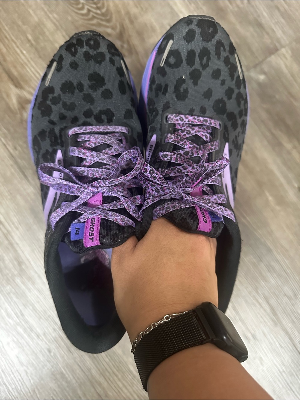 Brooks Women's Black and Purple Running Shoes